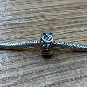 Authentic Pandora silver charm bracelet clips!